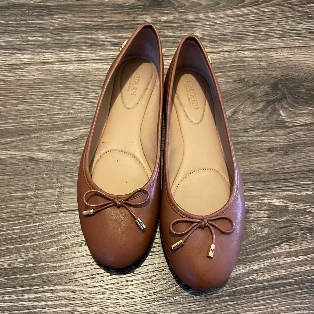 Ralph Lauren Brown ballet flat